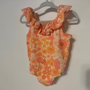 H&M Baby Girl Textured Floral Swimsuit